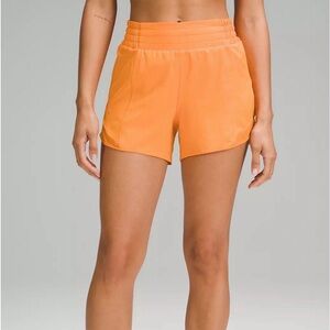lululemon athletica Orange Hotty Hot 4” Shorts